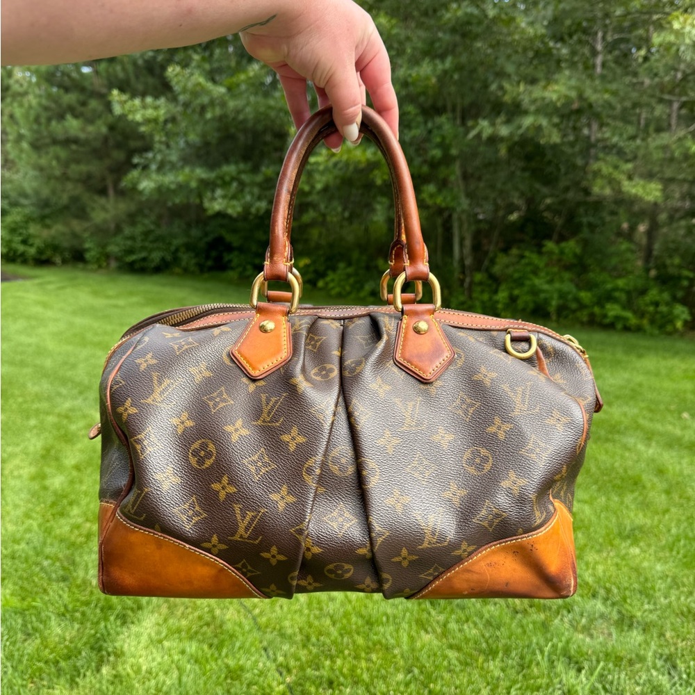 Louis Vuitton Brown and Tan Monogram Satchel